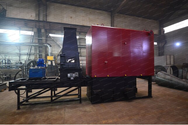 Котел 0.9 МВт на опилках с автоматической подачей
